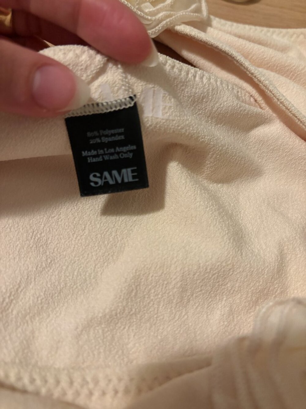 NWT Same Swim Rose Cut Out Swim Suit Cream Size M - Picture 5 of 6